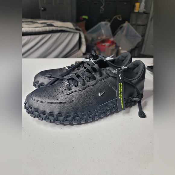 Nike x Jacquemus J Force 1 Low Black Shoes women’s 12 1/2 Mens 11 1/2 - Picture 2 of 8